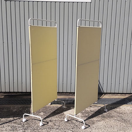 ローパーティション 布製 幅800✕高さ1600mm アイボリー 2枚セット[PA-031]