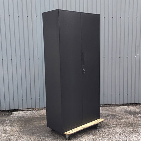 キャビネット 両開き ブラック 幅900✕奥行400✕高さ1850mm[CB-100]