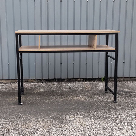 ネイルテーブル 幅1100✕奥行400✕高さ790mm ライトブラウン[MT-175]