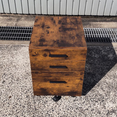 ワゴン Nステイン F40BR ミドルブラウン 幅403✕奥行486✕高さ552mm[WG-042]