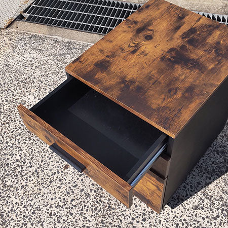 ワゴン Nステイン F40BR ミドルブラウン 幅403✕奥行486✕高さ552mm[WG-042]