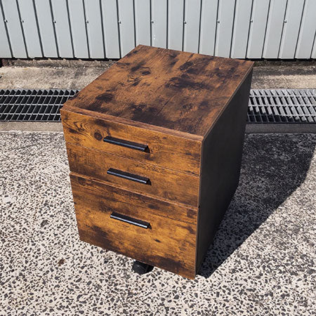 ワゴン Nステイン F40BR ミドルブラウン 幅403✕奥行486✕高さ552mm[WG-042]