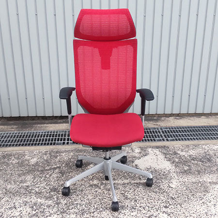 オフィスチェア okamura バロンチェア エクストラハイバック レッド[OC-331]