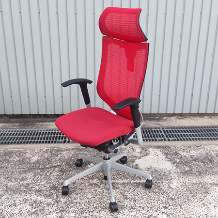 オフィスチェア okamura バロンチェア エクストラハイバック レッド[OC-331]