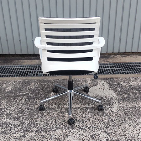オフィスチェア 井上金庫 COZ-28 ブラック✕ホワイト[OC-328]