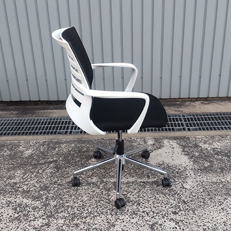 オフィスチェア 井上金庫 COZ-28 ブラック✕ホワイト[OC-328]