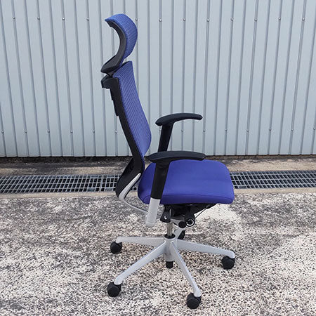 オフィスチェア okamura バロンチェア エクストラハイバック ブルー[OC-336]