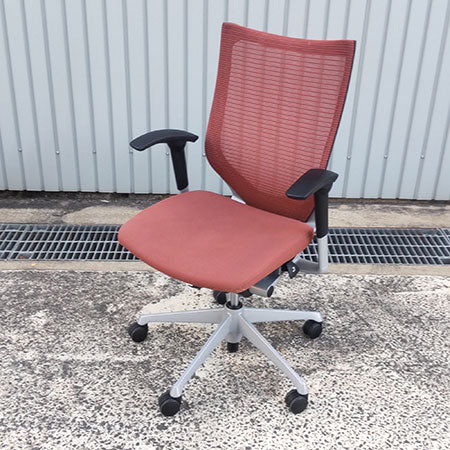 オフィスチェア okamura バロンチェア ハイバック アジャスト肘付き ブラウン[OC-332]