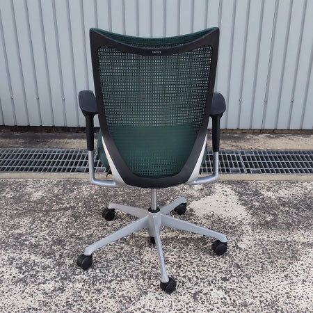 オフィスチェア okamura バロンチェア ハイバック アジャスト肘付き ダークグリーン[OC-334]