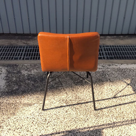 アンセムチェア ヴィンテージ風コンパクトチェア 合皮 ブラウン[MC-223]