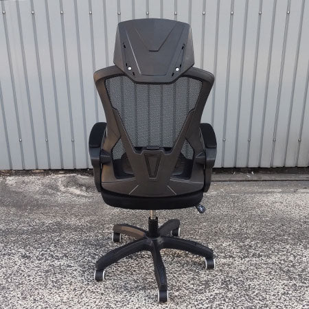 ゲーミングチェア フットレスト付き ブラック[OC-339]