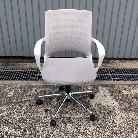 オフィスチェア 井上金庫 COZ-28 ライトグレー✕ホワイト[OC-342]