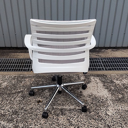 オフィスチェア 井上金庫 COZ-28 ライトグレー✕ホワイト[OC-342]