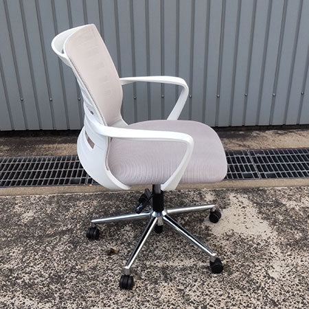 オフィスチェア 井上金庫 COZ-28 ライトグレー✕ホワイト[OC-342]