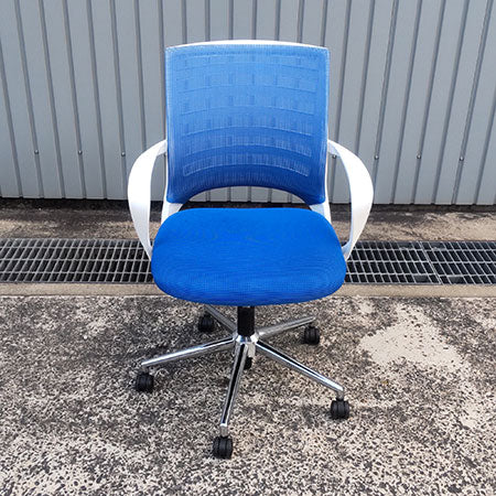 オフィスチェア 井上金庫 COZ-28 ブルー✕ホワイト[OC-340]