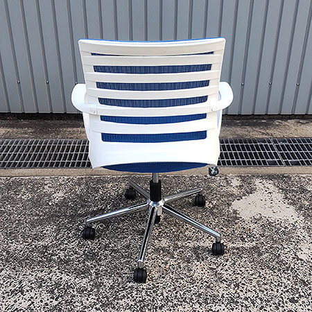 オフィスチェア 井上金庫 COZ-28 ブルー✕ホワイト[OC-340]