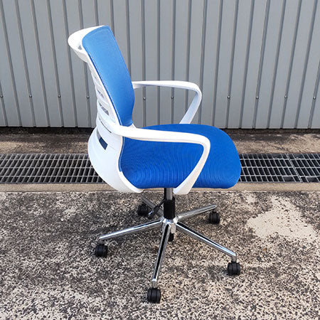 オフィスチェア 井上金庫 COZ-28 ブルー✕ホワイト[OC-340]