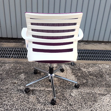 オフィスチェア 井上金庫 COZ-28 パープル✕ホワイト[OC-341]