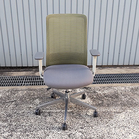 オフィスチェア ワークチェアK11-GMW GR 肘付き[OC-345]