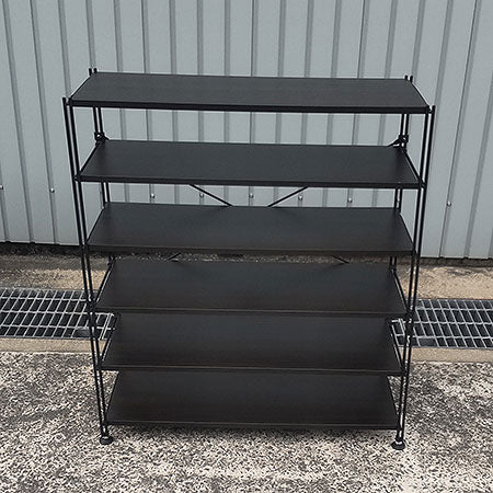 スチールユニットシェルフ 木天板棚６段 幅775✕奥行310✕高さ900㎜[CB-116]