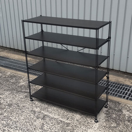 スチールユニットシェルフ 木天板棚６段 幅775✕奥行310✕高さ900㎜[CB-116]