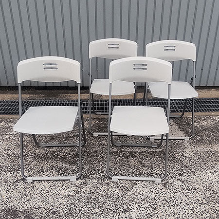 パイプ椅子 パイプイス  4点セット グレー [MC-234]