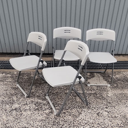 パイプ椅子 パイプイス  4点セット グレー [MC-234]