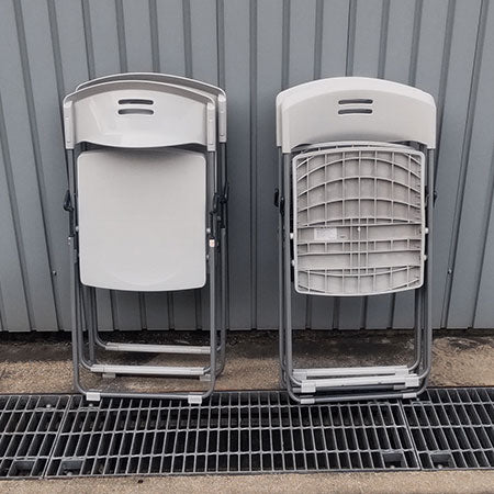 パイプ椅子 パイプイス  4点セット グレー [MC-234]