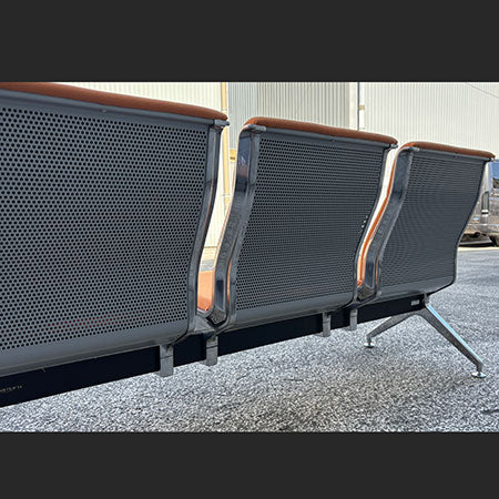 ロビーベンチ オカムラ アルブロード23A8 オレンジ[SO-046]