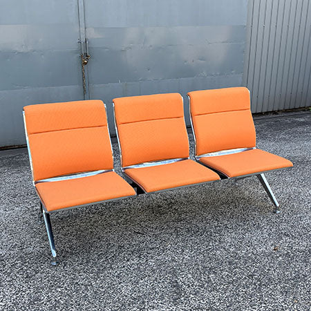 ロビーベンチ オカムラ アルブロード23A8 オレンジ[SO-046]