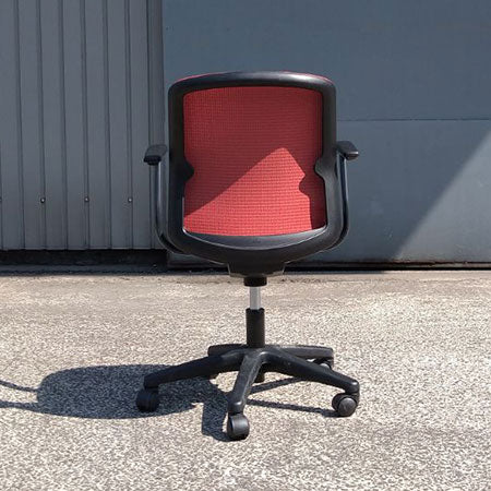 オフィスチェア 内田洋行 エニーザ Ｌ字肘 レッド [OC-275]