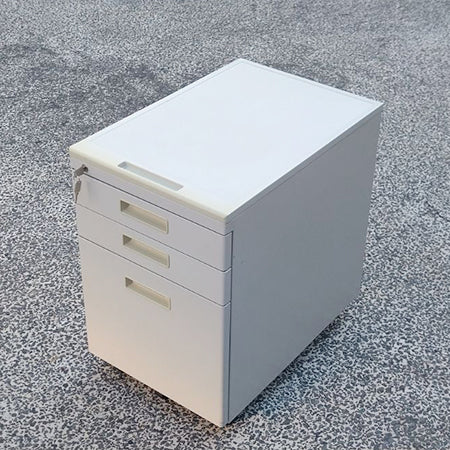 ワゴン スチール3段デスクワゴン 幅400✕奥行585✕高さ600mm [WG-037]