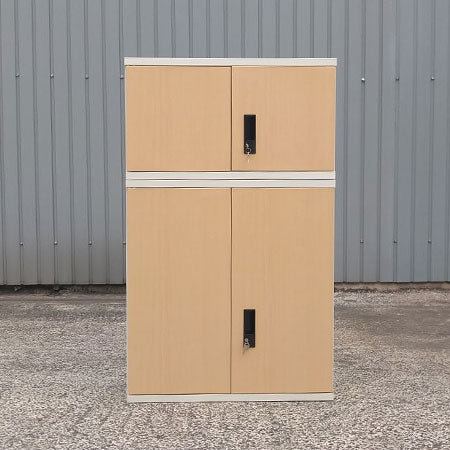 キャビネット ナチュラル 両開き 幅700✕奥行450✕高さ1150mm[CB-097]