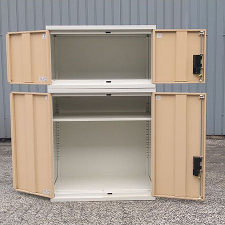 キャビネット ナチュラル 両開き 幅700✕奥行450✕高さ1150mm[CB-097]