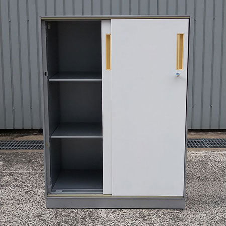 スチールキャビネット 引違い 幅800✕奥行450✕高さ1090㎜[CB-103]