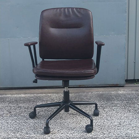 オフィスチェア ヴィンテージ風合皮チェア ブラウン[OC-309]