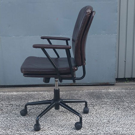 オフィスチェア ヴィンテージ風合皮チェア ブラウン[OC-309]