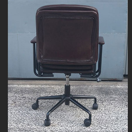 オフィスチェア ヴィンテージ風合皮チェア ブラウン[OC-309]