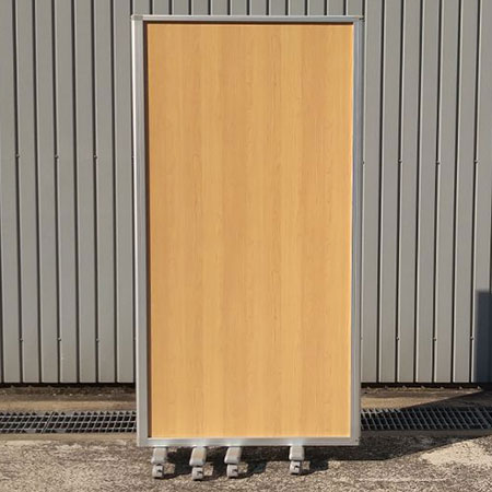 ローパーティション 3連折りたたみパーテション 木目調 幅2700✕高さ1800mm[PA-035]