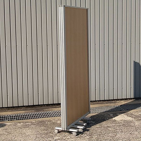 ローパーティション 3連折りたたみパーテション 木目調 幅2700✕高さ1800mm[PA-035]