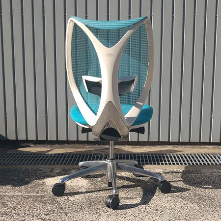 オフィスチェア okamura サブリナ ハイバック ブルー[OC-349]