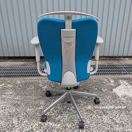 オフィスチェア ナイキ エネア 稼働肘・ハンガー付き ライトブルー[OC-387]