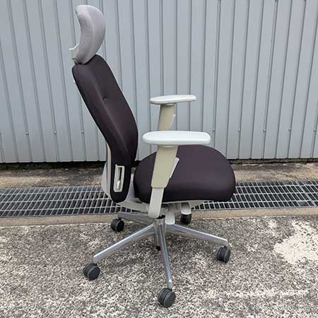 オフィスチェア ナイキ エネア 稼働肘・ヘッドレスト付き グレーブラック[OC-388]