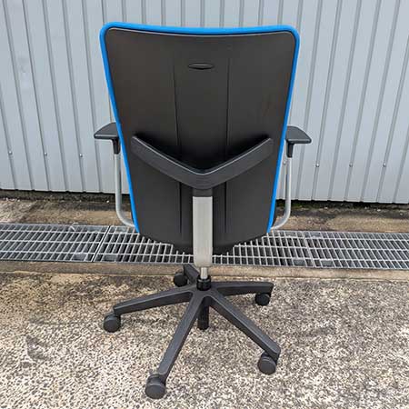 オフィスチェア 内田洋行 エポチェア フルバック T型肘 ブルー[OC-392]